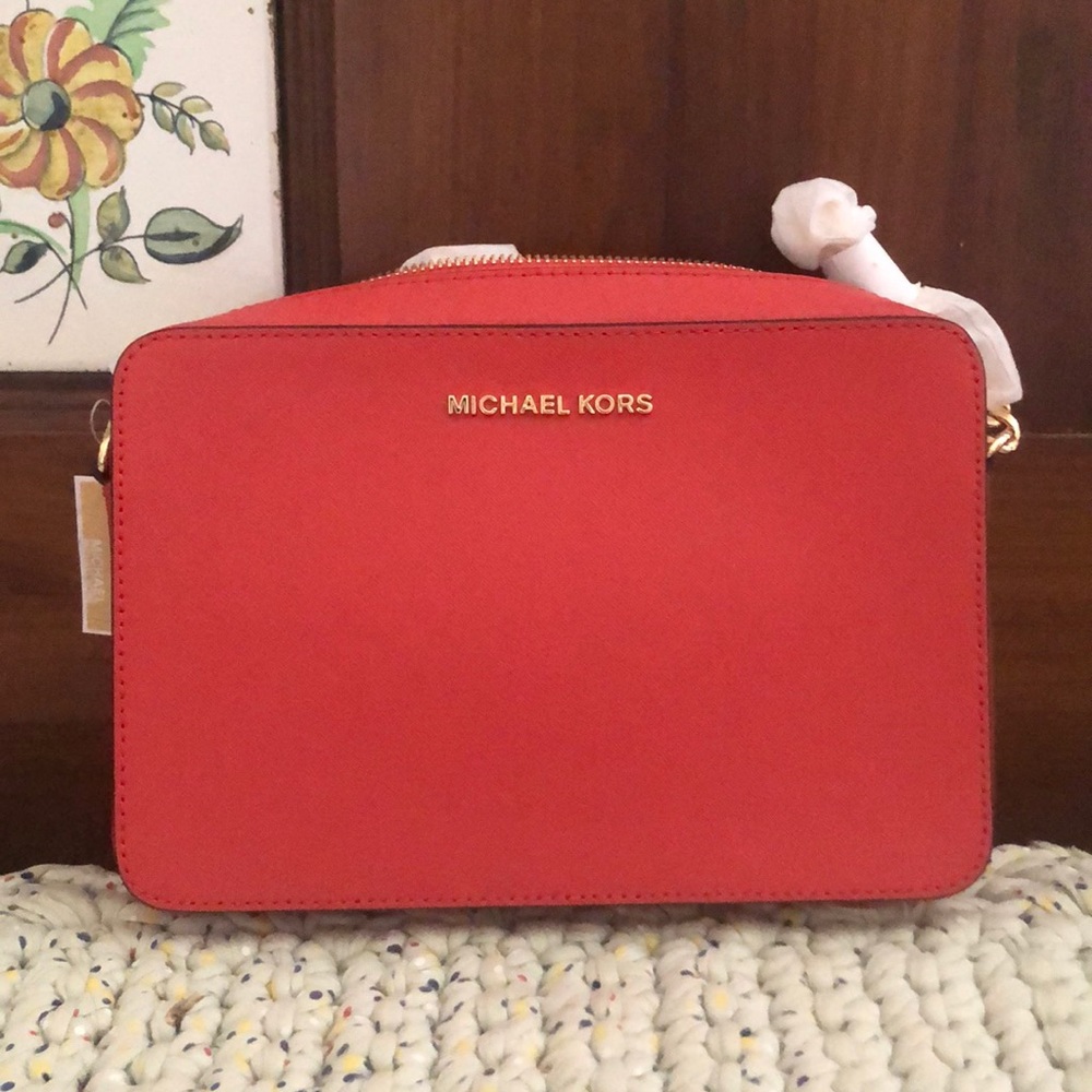MICHAEL KORS Jet Set Saffiano Leather Crossbody